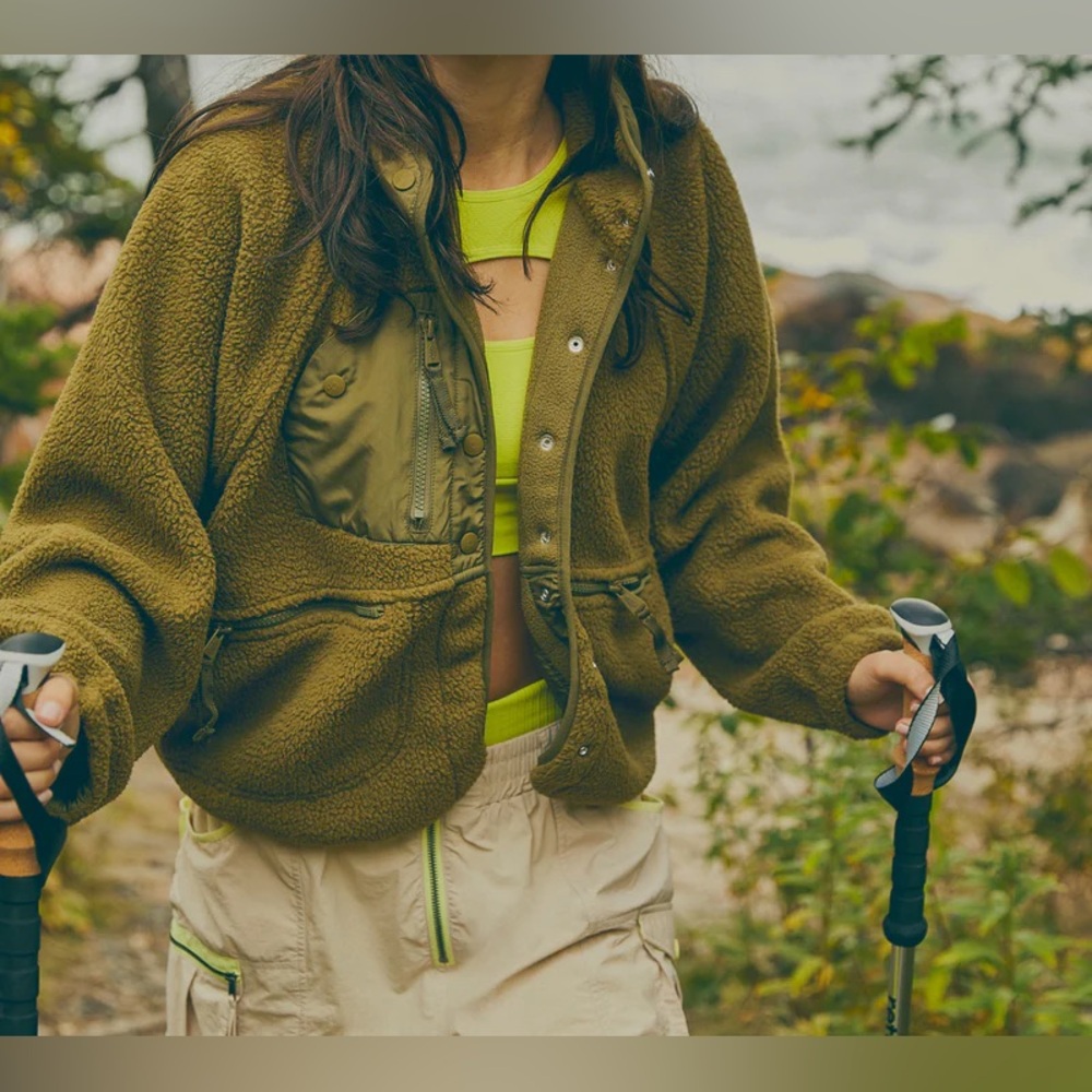 Free People Movement Hit the Slopes Jacket Army Green - Medium